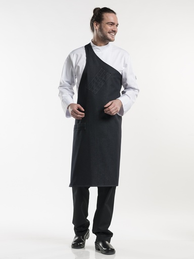 [DTH83461] Chaud Devant - Halterschort Butcher zwart denim