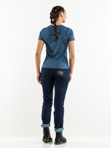 Chaud Devant - Dames-T-shirt Tierra blauw gemeleerd