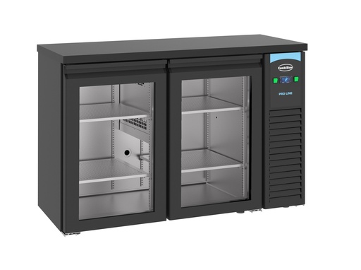 [DTH88954] Combisteel Barkoeler Zwart 2 Glasdeuren