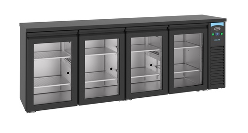 [DTH88956] Combisteel Barkoeler Zwart 4 Glasdeuren