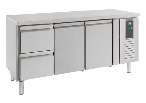 [DTH91636] Combisteel - Koelwerkbank 700 2 deuren 2 laden