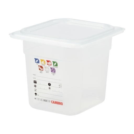 [DTH107383] Cambro - Bak gastronorm Safetrak IML polypropyleen (GN1/6, 150 mm)
