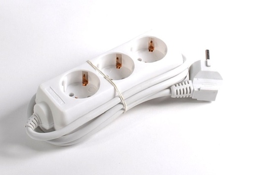 [DTH107981] Stekkerdoos 3 stekkers met snoer 3 m