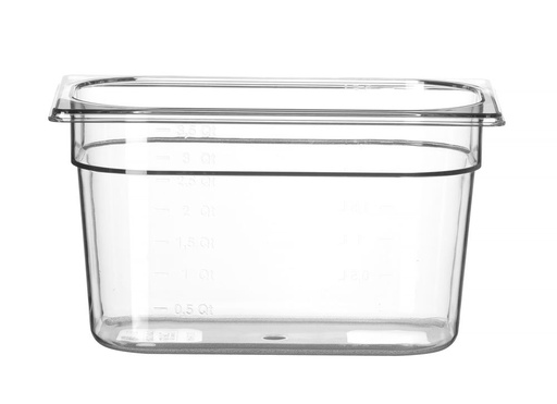 [DTH108219] GN 1/4 container COOL, HENDI, COOL, GN 1/4, 4,8L, Transparant, 265x163x(H)200mm