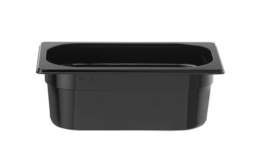 [DTH108222] GN 1/4 container COOL, HENDI, COOL, GN 1/4, 2,6L, Zwart, 265x163x(H)100mm
