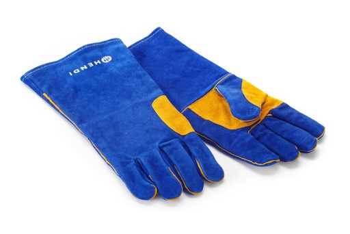 Hendi - Hittebestendige handschoenen, leer blauw