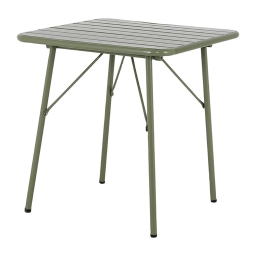 [DTH109192] Bolero - Amalfi Vierkante Gelat Staal Inklapbare Tafel Olijfgroen 700 mm