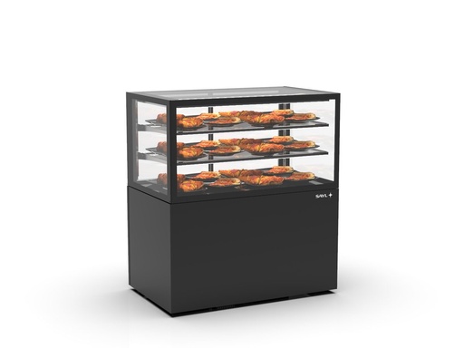 [DTH117725] Sayl - Integra Base warmhoudvitrine 1000x600x1100 mm 2 schappen zwart onderstel