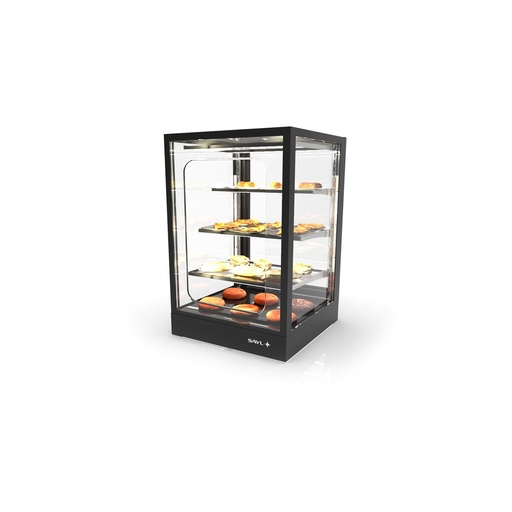 Sayl - Integra opbouw warmhoudvitrine compact 600x600x950 mm 3 schappen grab&go