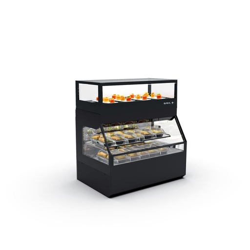 Sayl - Integra Combi koelvitrine h265 op warmhoudkast +70 °C 1200x800x1230 mm