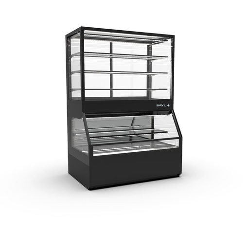 Sayl - Integra Combi koelvitrine h800 op neutrale onderkast 1200x800x1780 mm