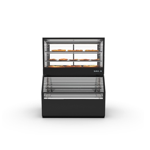 Sayl - Integra Combi warmhoudvitrine h500 op neutrale onderkast 1200x800x1480 mm