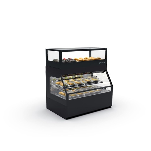 Sayl - Integra Combi neutrale vitrine h265 op warmhoudkast +70 °C 1200x800x1230 mm