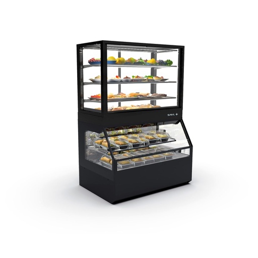 Sayl - Integra Combi neutrale vitrine h800 op warmhoudkast +70 °C 1200x800x1780 mm