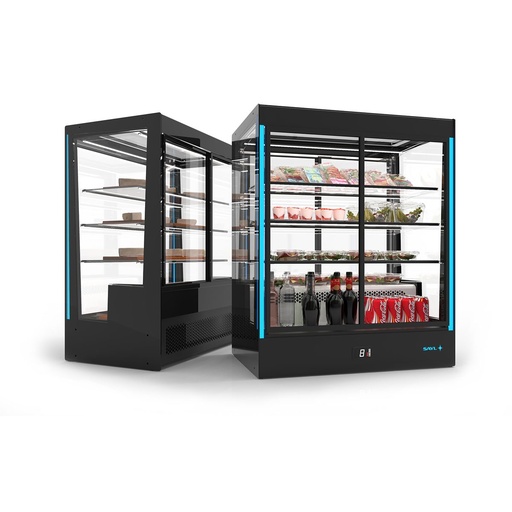 Sayl - Pak koelvitrine recht glas 1015x620x1240 mm deuren voor+achter
