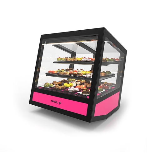 Sayl - QBO gekoelde vitrine 620x670x670 mm met RGB-verlichte basis