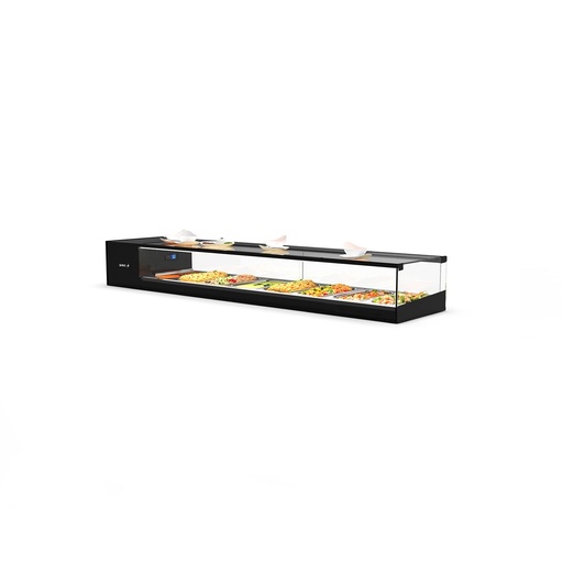 Sayl - Logic gekoelde tapasvitrine 8x GN 1/3 1680x380x235 mm motor links