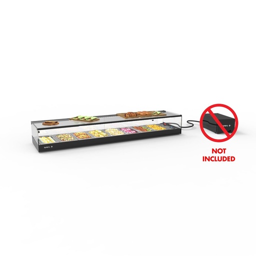 Sayl - Logic gekoelde tapasvitrine remote 8x GN 1/3 1540x380x235 mm zonder koelgroep