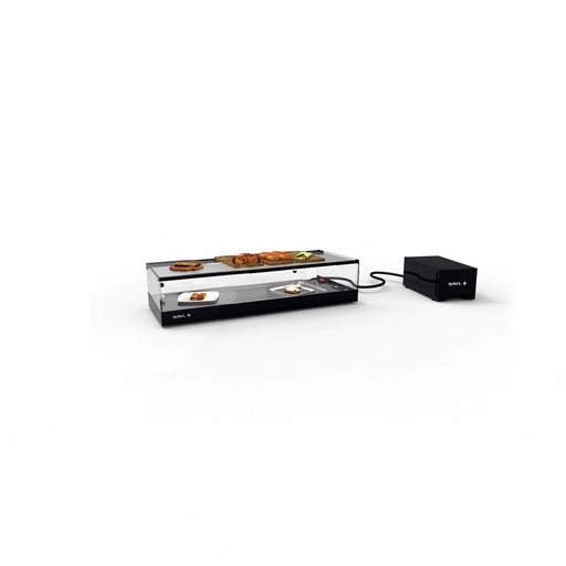 Sayl - Logic gekoelde tapasvitrine remote vlakke kuip 840x380x235 mm met koelgroep