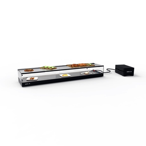 Sayl - Logic gekoelde tapasvitrine remote vlakke kuip 1540x380x235 mm met koelgroep