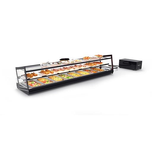Sayl - Kube gekoelde tapasvitrine GN 1540x385x360 mm met koelgroep