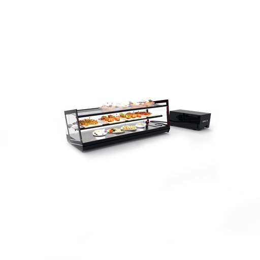 Sayl - Kube gekoelde tapasvitrine vlakke bak 850x385x360 mm met koelgroep
