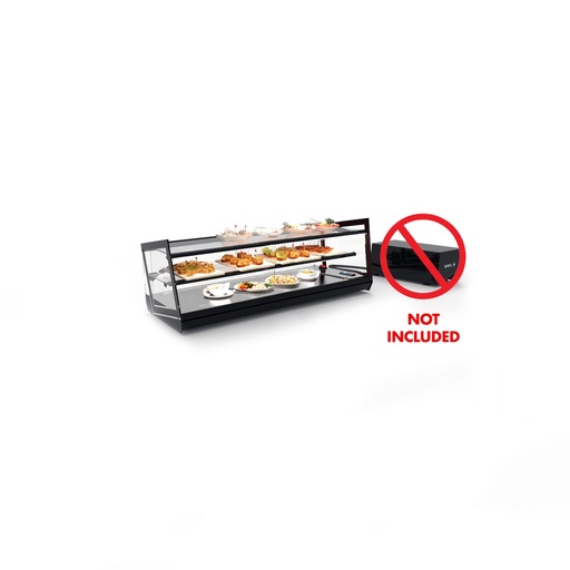 Sayl - Kube gekoelde tapasvitrine vlakke bak 850x385x360 mm zonder koelgroep