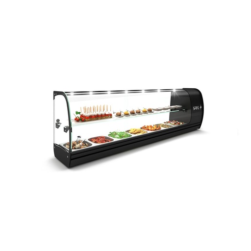 Sayl - Slim gekoelde tapasvitrine 7x GN 1/6 1350x260x400 mm