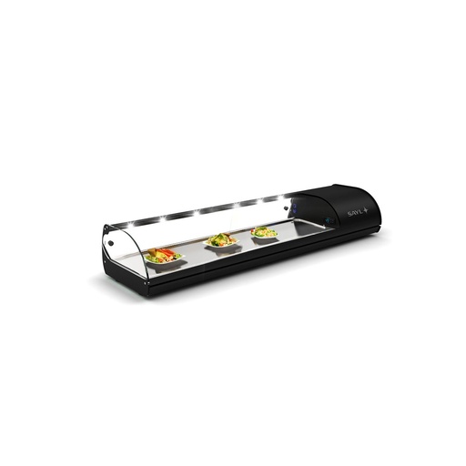[DTH109681] Sayl - Classic gekoelde tapasvitrine dubbel koud vlakke plaat 1438x395x245 mm kleur wit