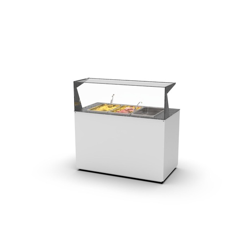 Sayl - Buffet Modular warmhoudmodule self-service bain-marie 150 mm 1300x700x1285 borden achter
