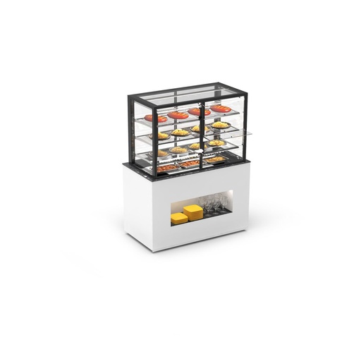 Sayl - Buffet Integra 120 neutrale vitrinemodule 1300x700x1720 3 legpl. voor+achter uitv. S