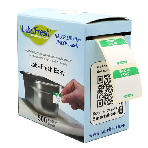LabelFresh - Easy etiket Vrijdag (30 x 25 mm, 500 stuks)