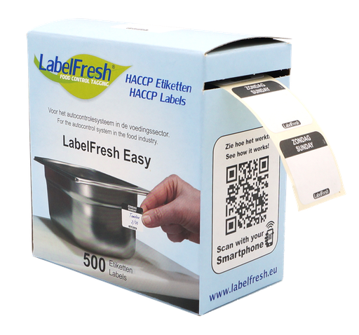 LabelFresh - Easy etiket Zondag (30 x 25 mm, 500 stuks)