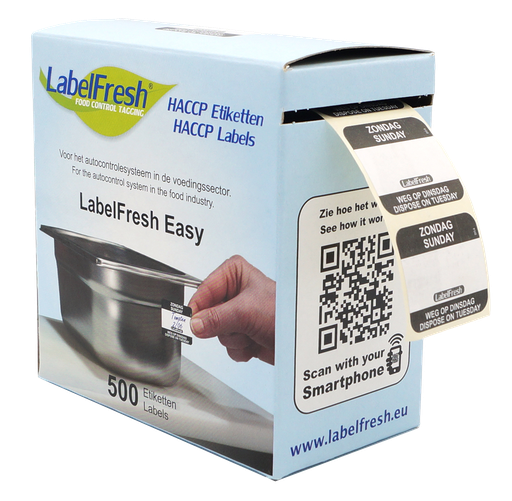 LabelFresh - Easy etiket Zondag met weg-op (30 x 25 mm, 500 stuks)