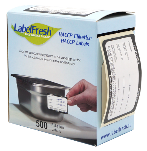 LabelFresh - Waarschuwingsetiket Diepvries (70 x 45 mm, 500 stuks)