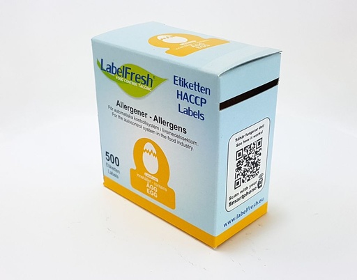 LabelFresh - Allergeenetiket ei (ägg) (30 x 30 mm, 500 stuks)