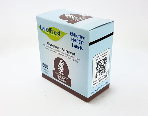 LabelFresh - Allergeenetiket pinda (jordnöt) (30 x 30 mm, 500 stuks)