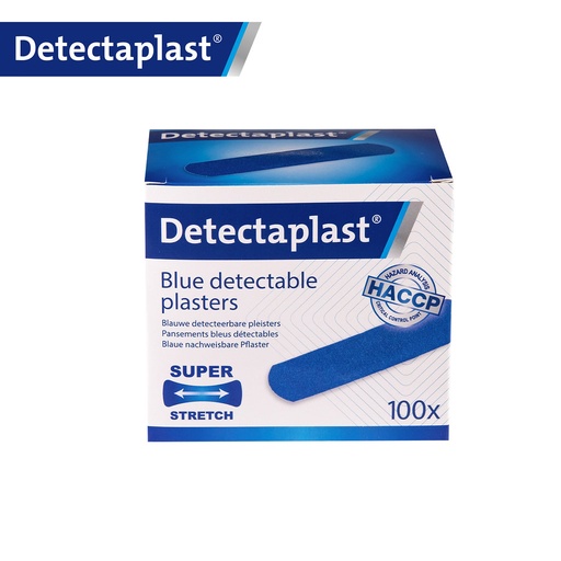 Detectaplast - Detecteerbare pleister Super Stretch textiel blauw (1,9x7,2 cm, 100 stuks)