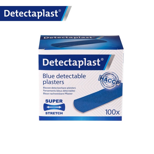 Detectaplast - Detecteerbare pleister Super Stretch textiel blauw (2,5x7,2 cm, 100 stuks)