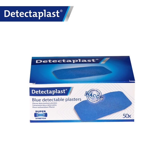 Detectaplast - Detecteerbare pleister Super Stretch textiel blauw (5x10 cm, 50 stuks)