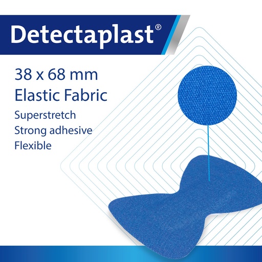 Detectaplast - Detecteerbare vingertoppleister groot Super Stretch textiel blauw (7,6x4,5 cm, 50 stuks)