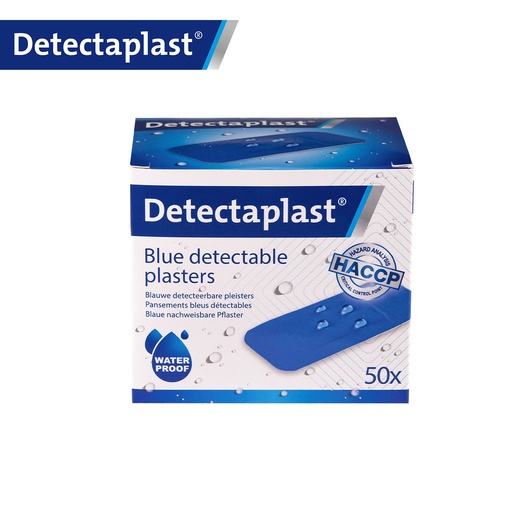 Detectaplast - Detecteerbare pleister waterbestendig blauw (3,8x7,2 cm, 50 stuks)