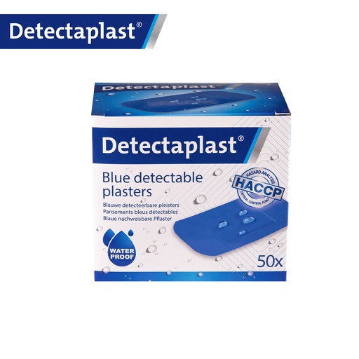 Detectaplast - Detecteerbare pleister waterbestendig blauw (5x7,2 cm, 50 stuks)