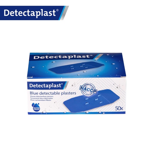 Detectaplast - Detecteerbare pleister waterbestendig blauw (5x10 cm, 50 stuks)