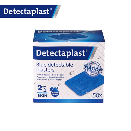 Detectaplast - Detecteerbare pleister Second Skin waterbestendig blauw (5,1x7,2 cm, 50 stuks)
