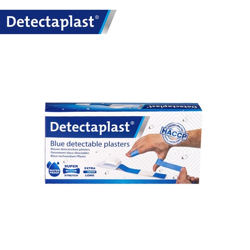Detectaplast - Detecteerbare vingerpleister waterbestendig Super Stretch blauw (12x2 cm, 100 stuks)