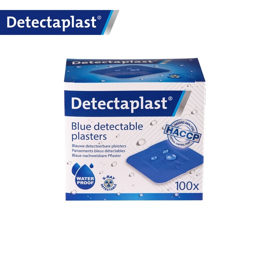 Detectaplast - Röntgendetecteerbare pleister waterbestendig blauw (3,8x3,8 cm, 100 stuks)