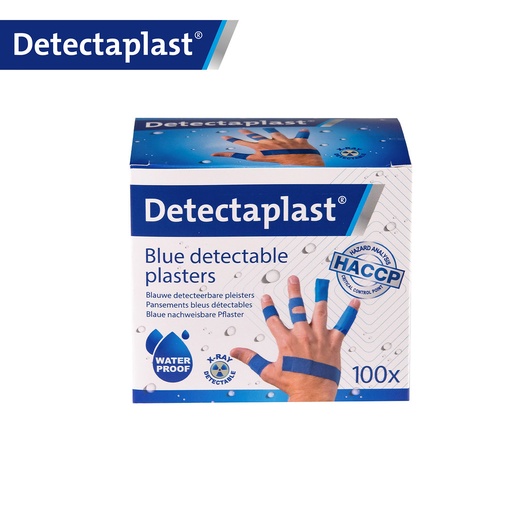 Detectaplast - Röntgendetecteerbaar pleisterassortiment waterbestendig blauw (3 formaten, 100 stuks)