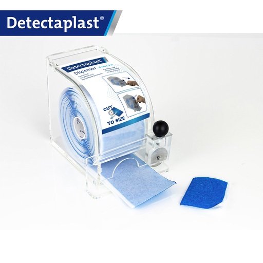 Detectaplast - Rolpleisterdispenser met snijder met rol foamverband blauw (6 cm x 5 m)