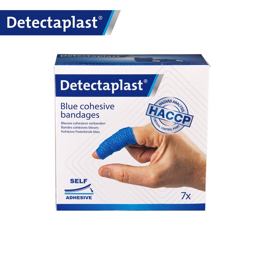Detectaplast - Detecteerbaar cohesief verband blauw assortiment (3 formaten, 7 stuks)